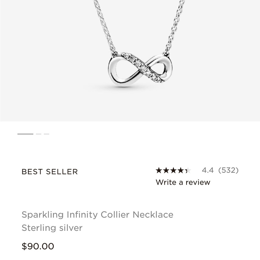 Pandora Silver Infinity Necklace